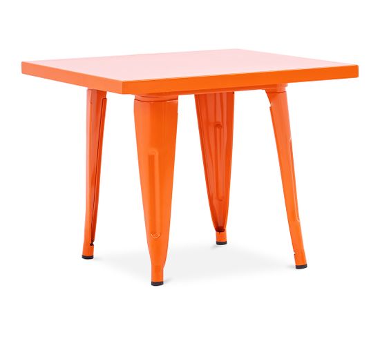 Table Pour Enfant Bistrot Metalix 60 Cm - Métal Orange