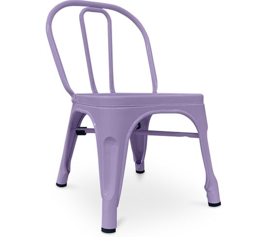 Chaise Pour Enfant Bistrot Metalix - Métal Violet Pastel
