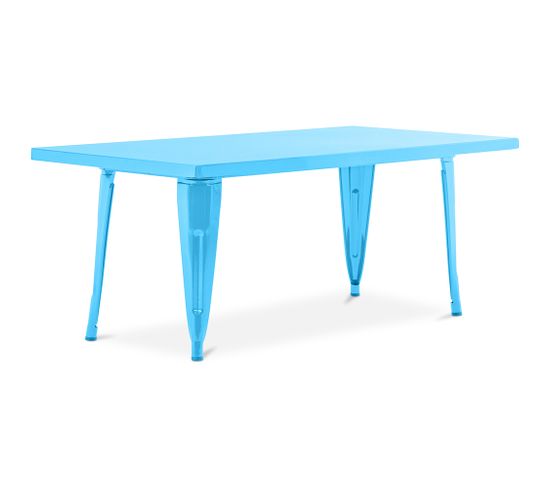 Table Pour Enfant Bistrot Metalix – 120 Cm - Métal Turquoise