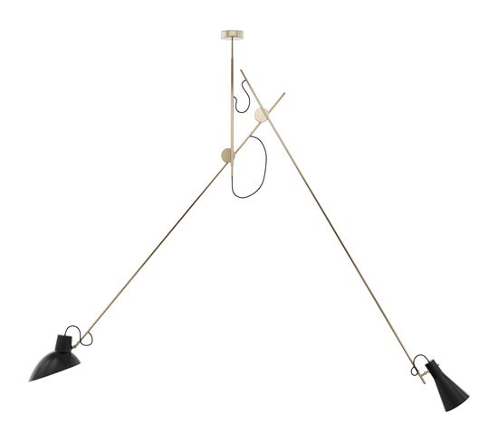 Lampe Suspendue Style Moderne, Tiges Réglables - Lemi Doré