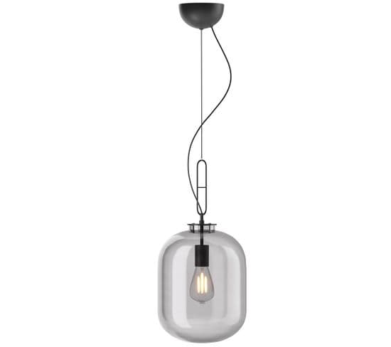 Lampe Suspendue Design Moderne, Métal Et Verre  - Crada - Petite Fumée