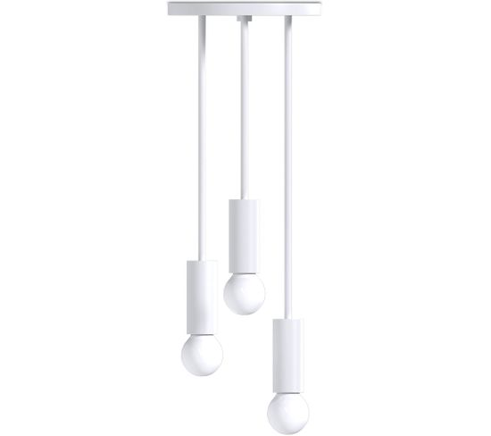 Lampe De Plafond Style Scandinave, Métal - Treck Blanc