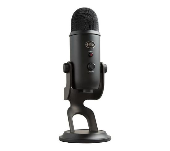 Microphone Usb - Blue Yeti - Pour Enregistrement, Streaming, Gaming, Podcast Sur PC Ou Mac - Noir