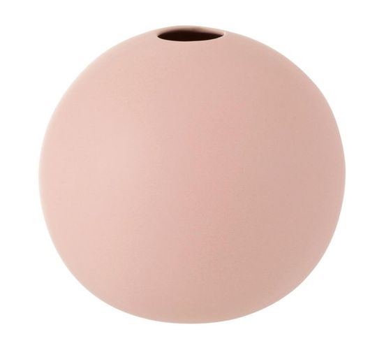 Vase Design "boule Céramique" 18cm Rose Pastel