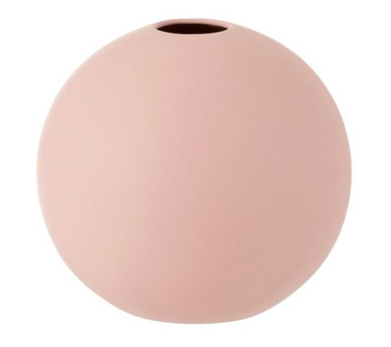 Vase Design "boule Céramique" 25cm Rose Pastel