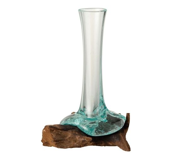 Vase Déco Sur Pied "gamal" 30cm Transparent