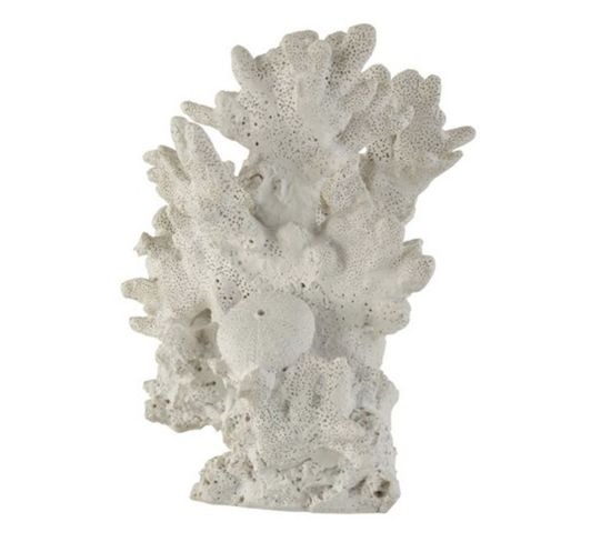 Statuette Déco "corail" 24cm Blanc