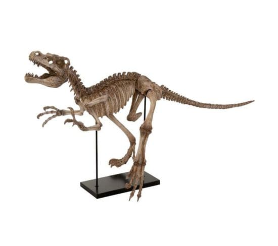 Statuette Déco Sur Pied "dino T-rex" 145cm Marron