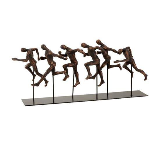 Statuette Déco "athlètes Qui Courent" 45cm Bronze