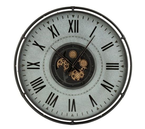 Horloge Murale Ronde "romano" 109cm Noir