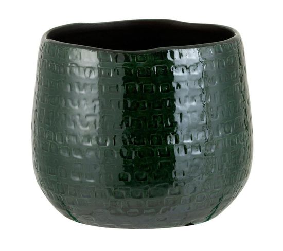 Cache-pot Design "ceramika" 18cm Vert