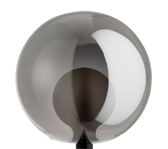 Globe Design En Verre Pour Lampe "yuks" 15cm Gris