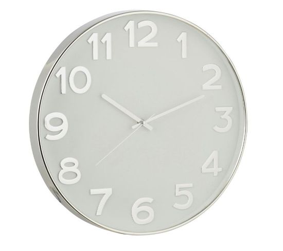 Horloge Murale Design "gahy" 40cm Argent