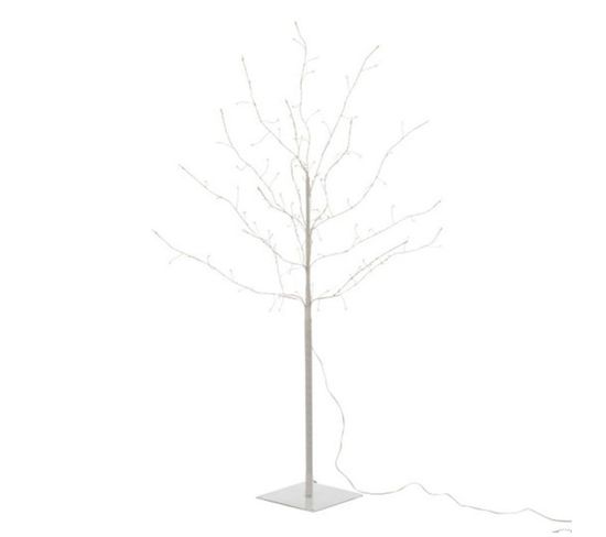 Plante Artificielle Déco LED "arbre Nu" 100cm Blanc