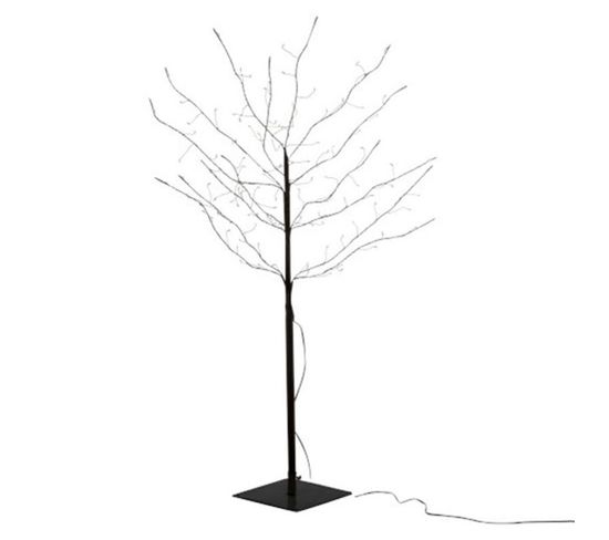 Plante Artificielle Déco LED "arbre Nu" 100cm Noir