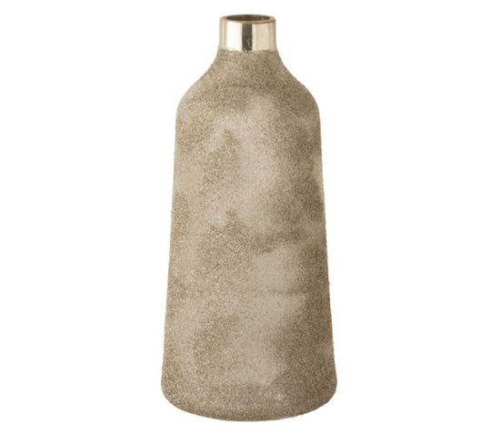 Vase Rond Design "frosty" 49cm Argent