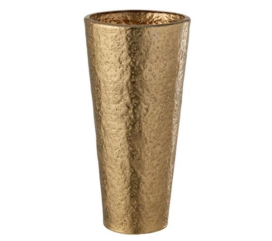 Vase Design En Aluminium "burok" 51cm Or
