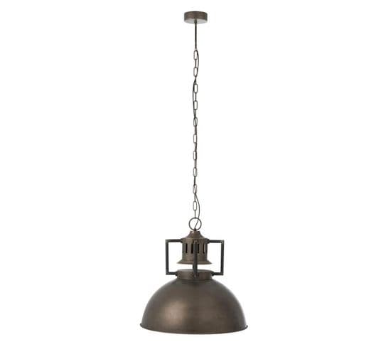 Lampe Suspension En Métal "indus" 155cm Gris