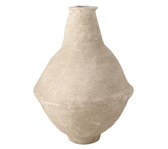 Vase Rond Design "chad" 90cm Blanc