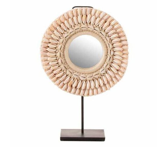 Miroir Sur Pied Design "mona" 40cm Rose