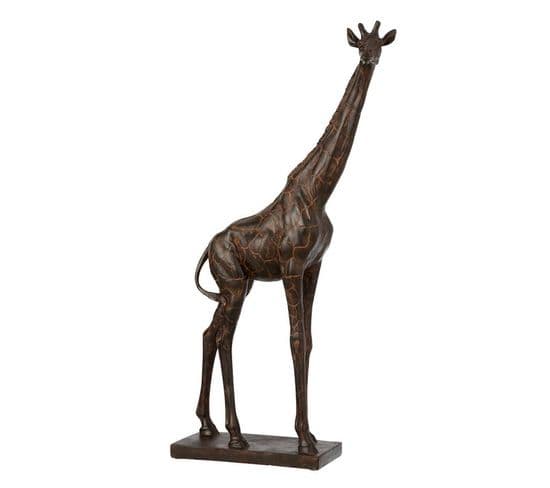 Statuette Déco "girafe" 73cm Marron