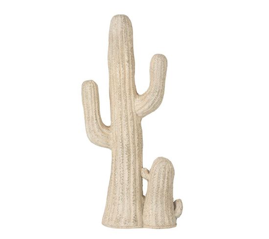 Statuette Déco "cactus" 58cm Beige