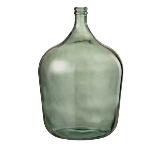 Vase Design En Verre "carafe" 56cm Vert
