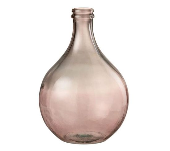 Vase En Verre Design "lisbonne" 43cm Saumon