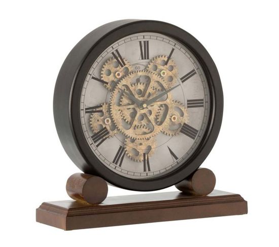 Horloge Sur Pied Design "orno" 35cm Naturel