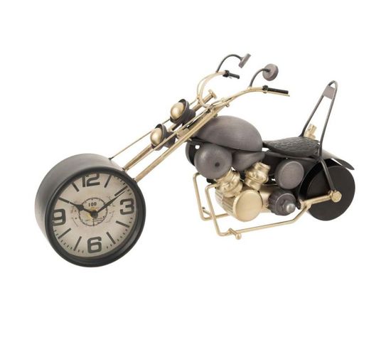 Horloge à Poser Design "moto" 44cm Gris