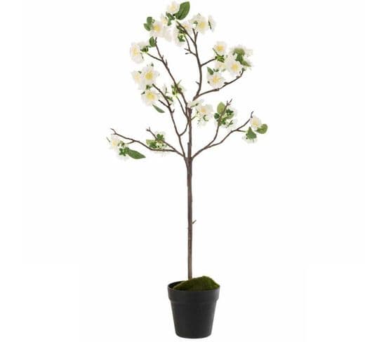 Arbre En Fleurs Déco "printemps" 87cm Blanc