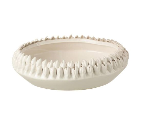 Coupelle En Céramique "ibiza Design" 24cm Blanc