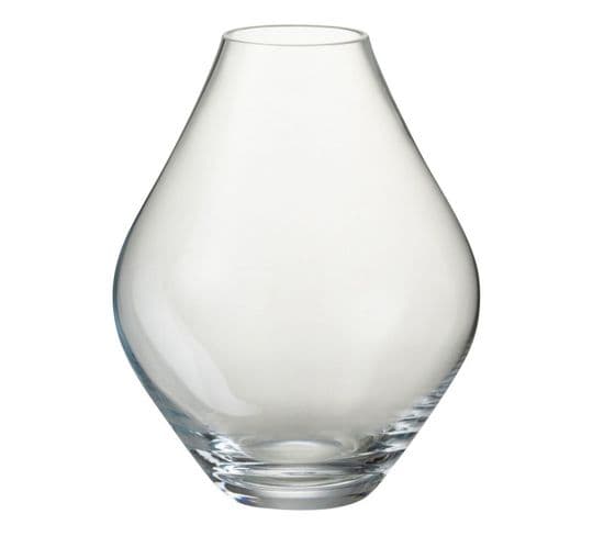 Vase Design En Verre "abby" 24cm Transparent