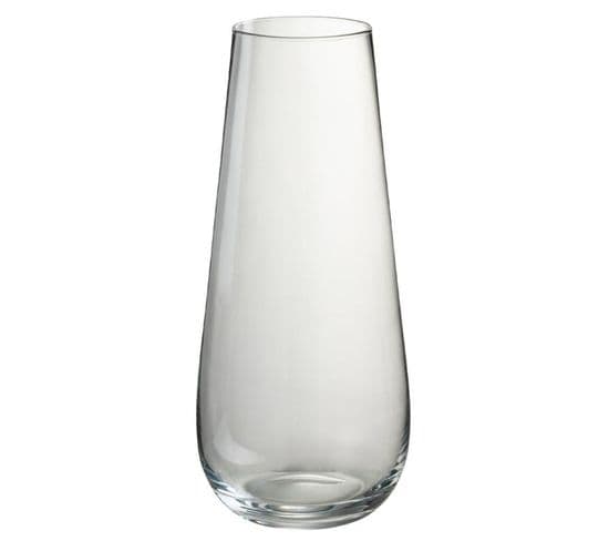 Vase Design En Verre "lyna" 40cm Transparent