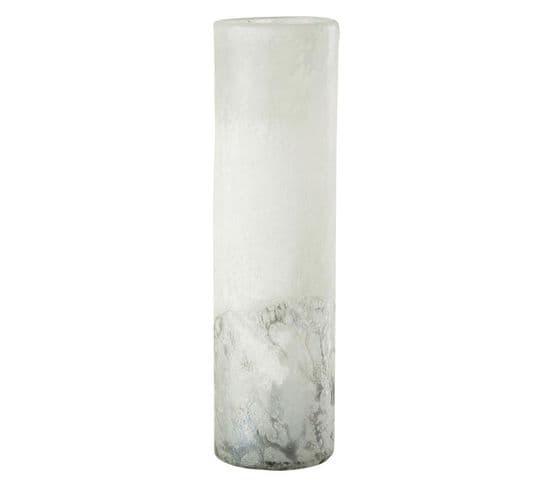 Vase Cylindrique Design "scavo" 40cm Gris