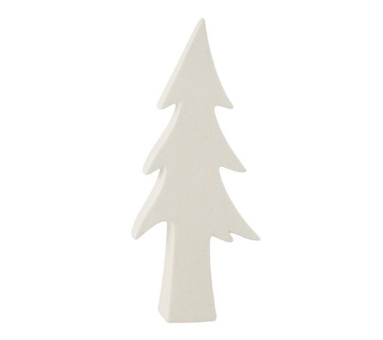 Statuette Déco "arbre Céramique" 35cm Blanc