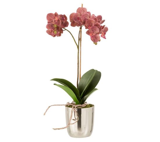 Plante Artificielle En Pot "orchidée" 50cm Rose