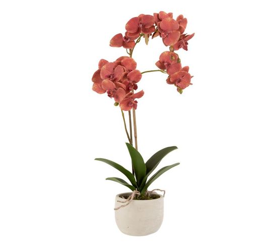Plante Artificielle En Pot "orchidée" 57cm Rose
