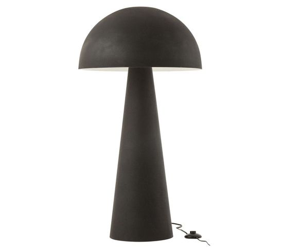 Lampadaire Design "champignon" 95cm Noir Mat
