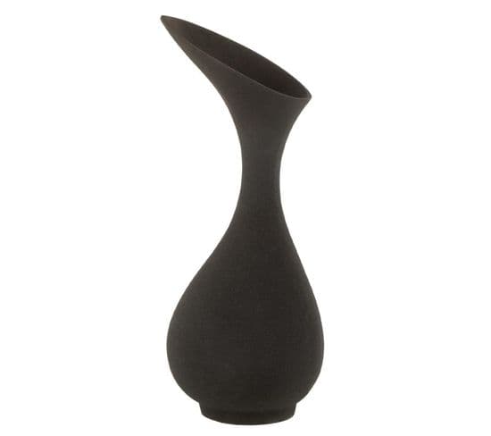 Vase Design En Aluminium "olivia" 45cm Noir