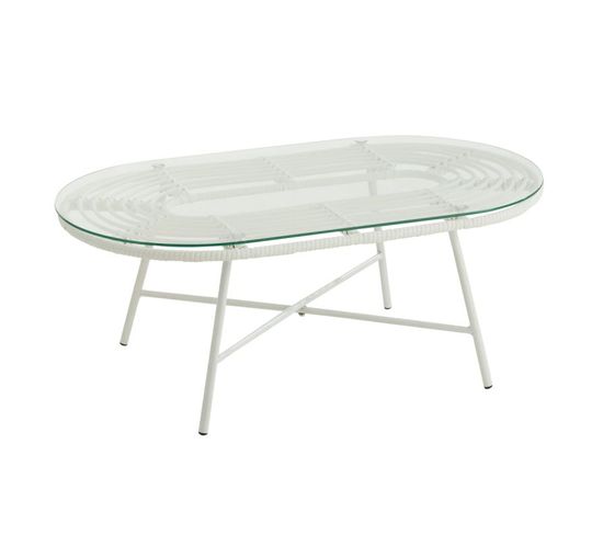 Table Basse De Jardin "celeste" 90cm Blanc