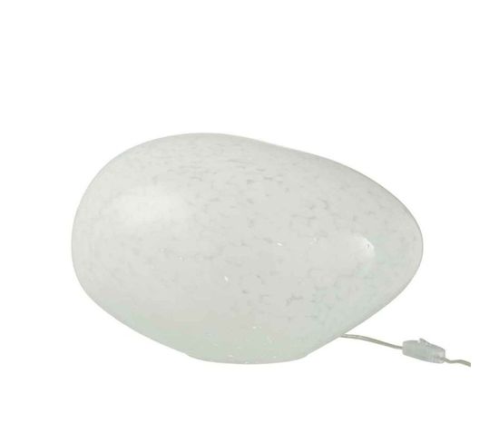 Lampe à Poser Ovale "dany" 40cm Blanc