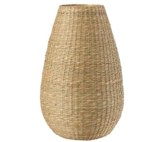 Vase Design En Bambou "zostère" 46cm Naturel