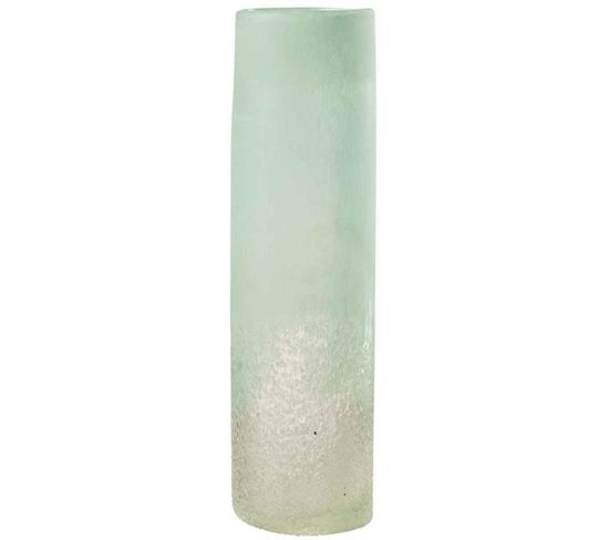Vase Cylindrique Design "scavo" 41cm Aqua