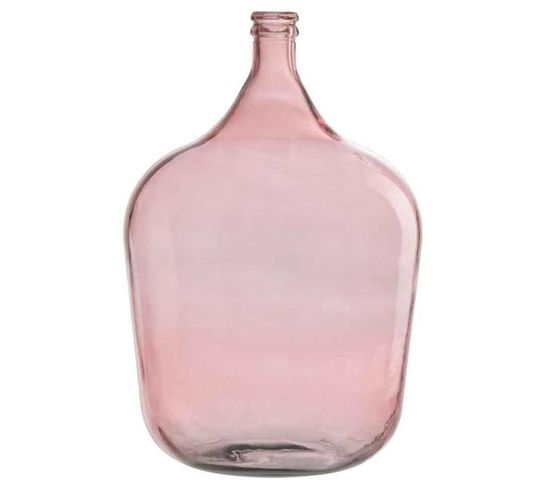 Vase Design En Verre "bouteille Déco" 55cm Rose