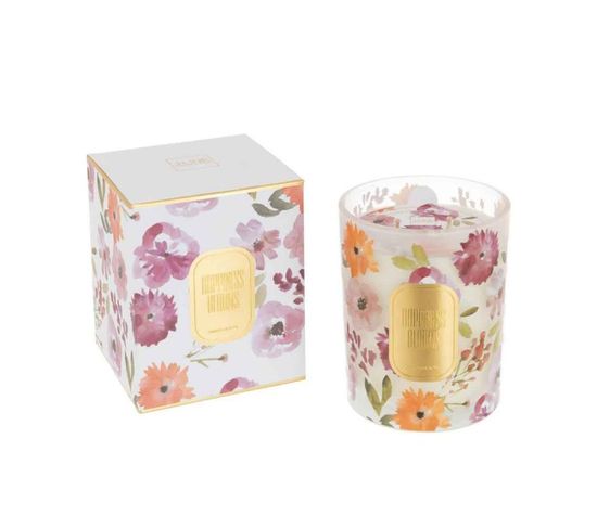 Bougie Parfumée "happiness Blooms" 12cm Mimosa et Rose