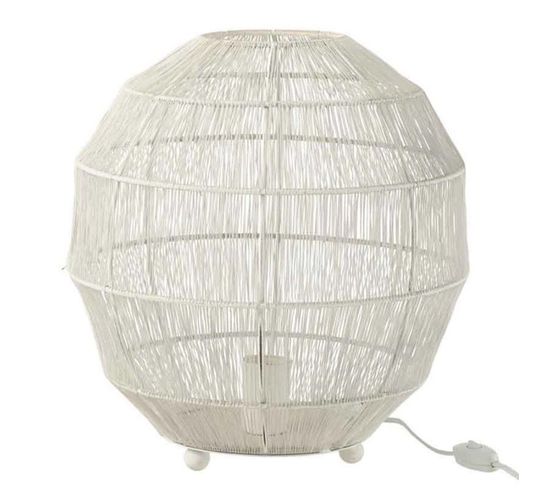 Lampe à Poser Design "vivena" 37cm Blanc Mat