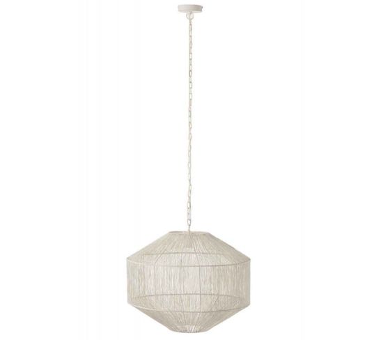 Lampe Suspension Design "vivena" 60cm Blanc Mat
