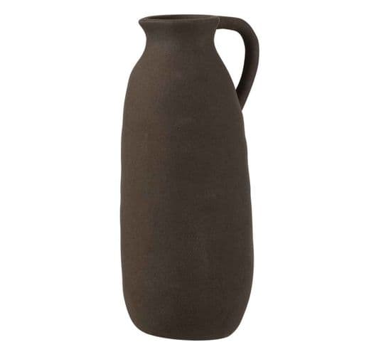 Vase Design En Céramique "cruche" 35cm Noir