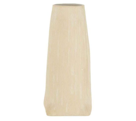 Vase Long Design En Céramique "maria" 29cm Blanc